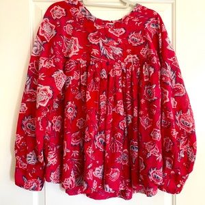 Isabel Marat etoile’ red floral top. RARE